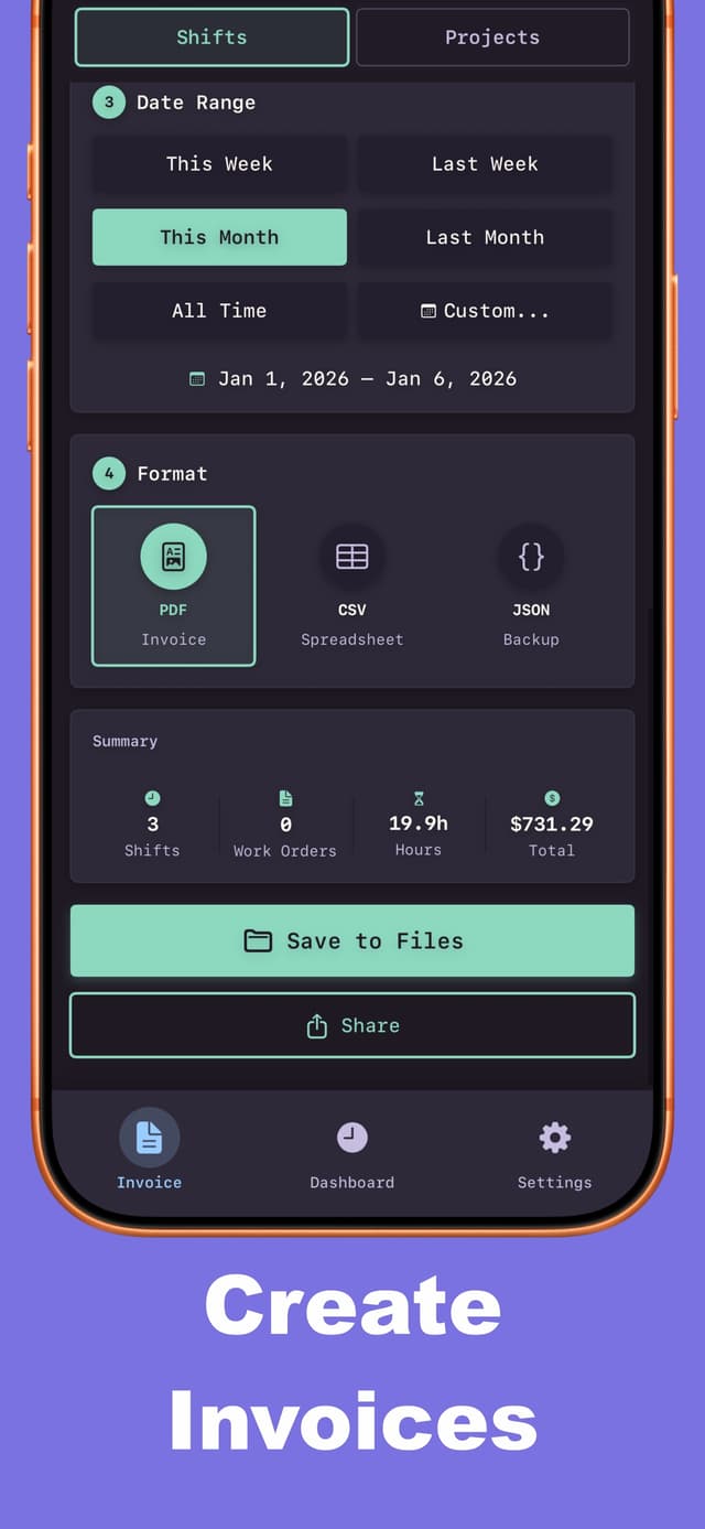 ClockOut — Projects & Time screenshot 2