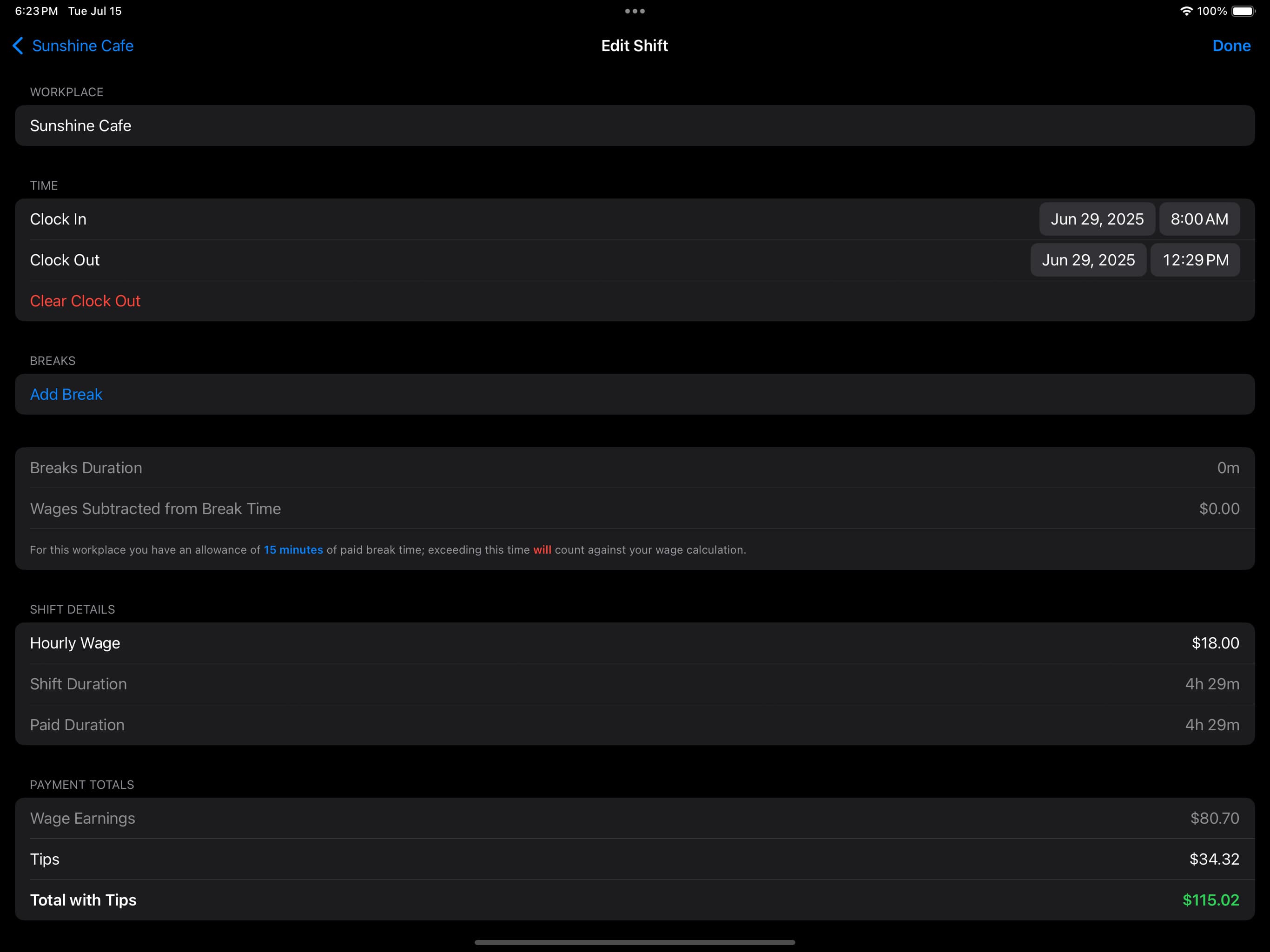 Clock Out — Time & Earnings Tracker screenshot 5