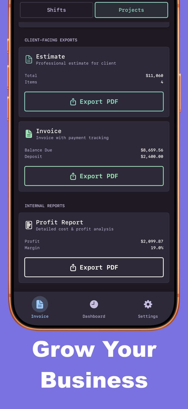 ClockOut — Projects & Time screenshot 6