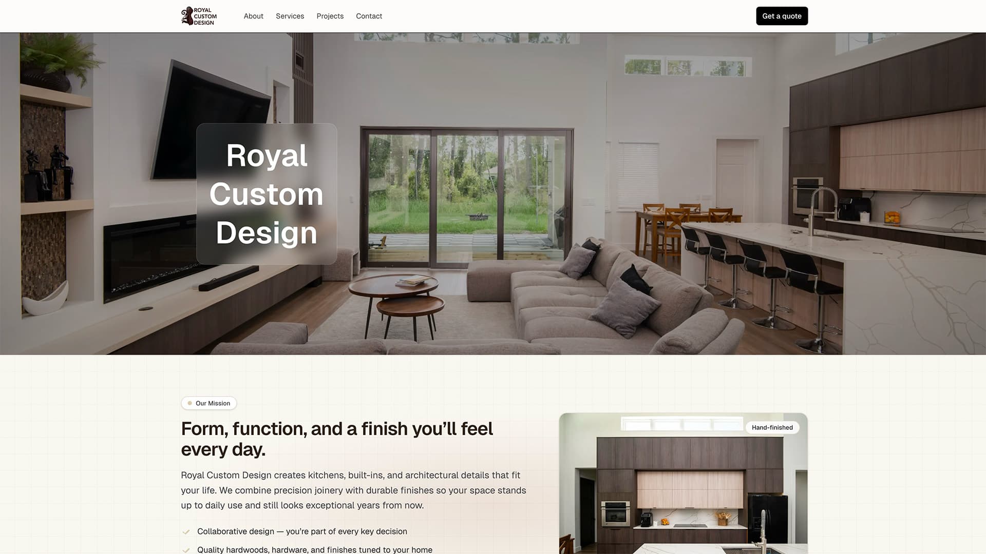 Royal Custom Design Website